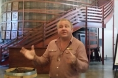 Docent with wine vat