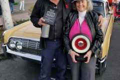 Elayne Bendel and Robert Telfer with her 2 awards